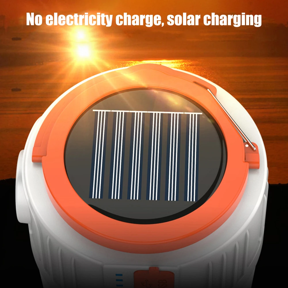Solar LED Camping Light USB Rechargeable 6 Mode Tent Lamp Outdoor Waterproof Portable Lantern Emergency Bulb Flashlight 1000W camping light,portable lanterns,camping lamp,camping lantern