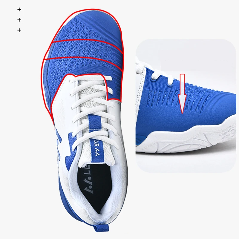 Original LEFUS Blue White Badminton Shoes Ground Flight Breathable Female Outdoor Sports Training Women Athletics Sports Shoes