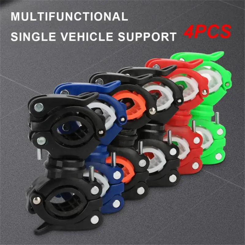 

4PCS Light Bracket Bike Lamp Holder Clip Clamp 360 Degree Rotatable Cycling LED Headlight Pump Stand Mount