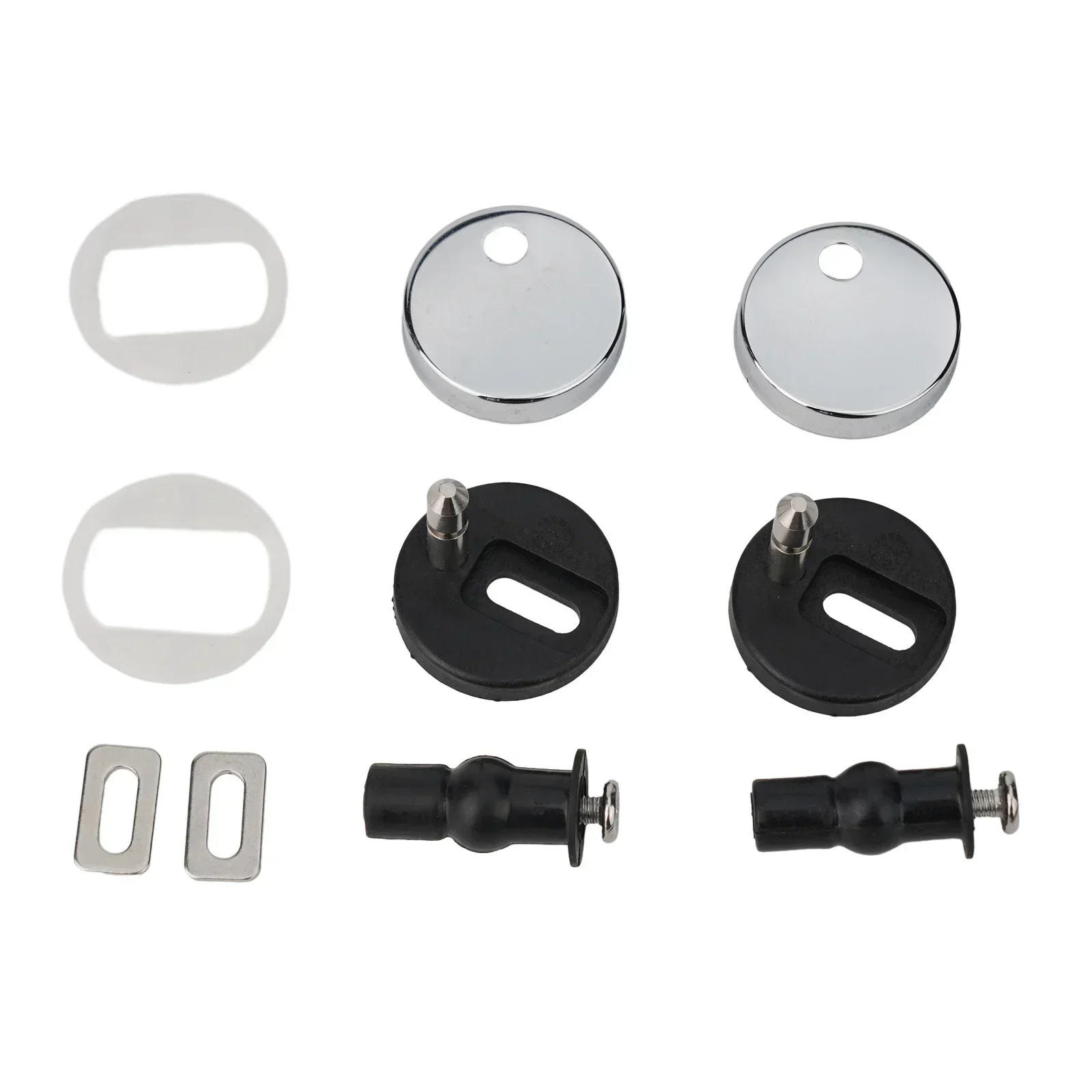 Toilet Hinge Replacement 2Pcs Toilet Lid Hinges Fixing Connector Stainless Steel Toilet Seat Hinge Mounting Fittings Replacement Parts Quick Release