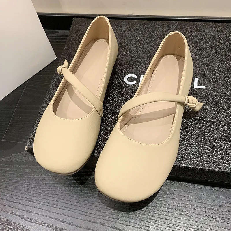 

Summer New Women Mary Jane Shoes Soft Casual Outdoor Dress Flat Ballet Shoes Round Toe Shallow Slip on Flats