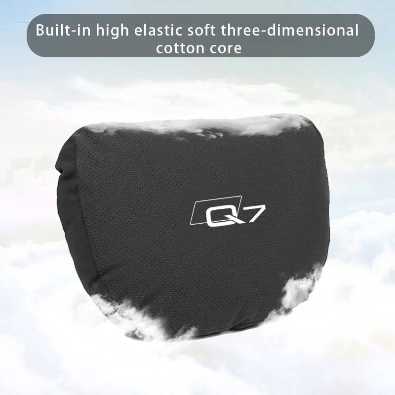 

Car Headrest Lumbar Support Pillow Spine Neck Pillow Seat For Audi Q7 Q4 Q3 Q5 D3 Q8 RS S3 R8 8V TT Accessories 2024 2023 Logo
