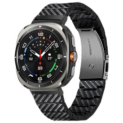 Carbon Fiber Bracelet for Smartwatch Wristband Collection (BK Black)