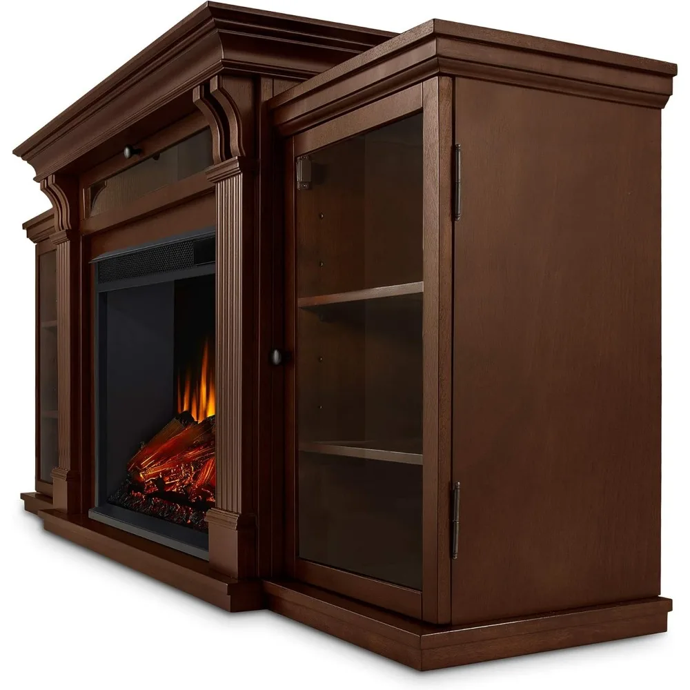 67" Electric Fireplace TV Stand for TVs up to 65 inches, Entertainment Center with Adjustable Shelves and Storage, TV Stand 5