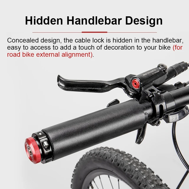 Bike Lock Mountain Bike Road Bike Hidden Steel Cable Lock Portable