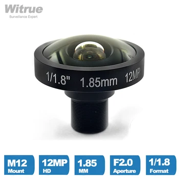 SJCAM 샤오미 Yi 고프로 에켄 액션 카메라용 어안 렌즈, 4K 12MP, 1.85mm, 1/1.8 185 도, 650nm IR 필터 장착 M12 마운트