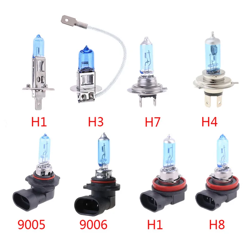 Галогенная лампа H1/H3/H4/H7/H8/H11/9005/9006 12 В 55 Вт 5000 К кварцевое стекло автомобильная