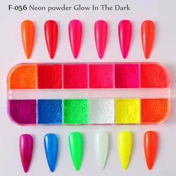 Vibrant Neon Powder Nail Art Pigment for Stunning DIY Manicures (F - 056)