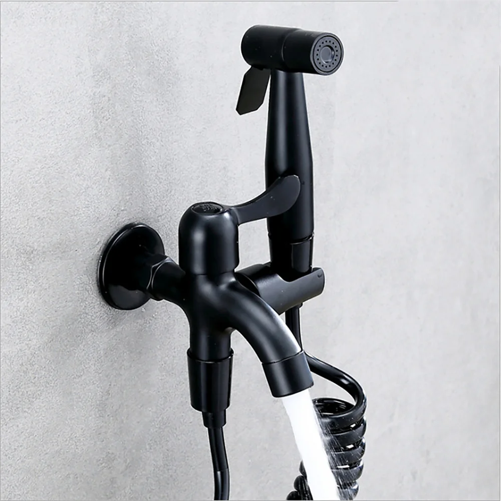 

New High Quality Hand Held Bidet Multi-function Sprayer Set Wall Mounted Water Outlet Faucet for Home Bathroom