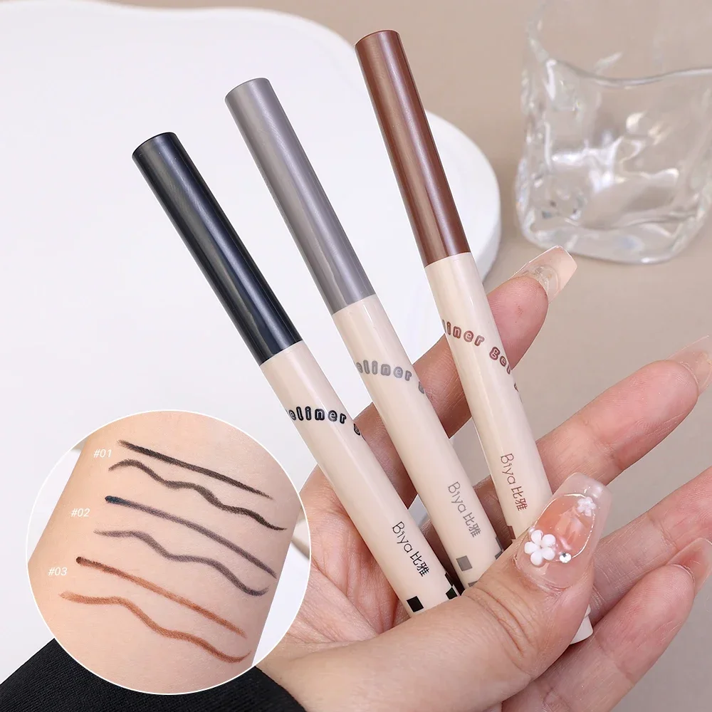 Waterproof Eyeliner Pen Smooth Matte Black Brown Eye Liner Pen Quick-drying Long Lasting Pencil Not Blooming Eye Makeup 6