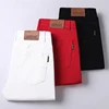 Plus Size Handsome White Jeans High Quality Men's Pants Waist Slim Elastic Small Legs Pants With New Pants Men Red Trousers 6