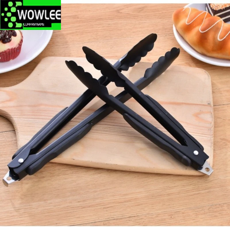 Stainless Steel Food Tongs, Barbecue, Bread, Salad, Cook, Party, Buffet Clip, Kitchen Accessories, 9 ", 12", 14 ", 1Pc