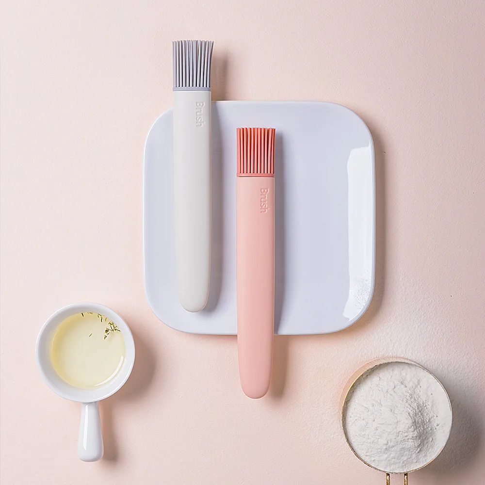 Nordic PP Silicone Oil Brush Removable Bake Brushes Eco-friendly Bread Oil Cream Cooking Basting Kitchen Tool For BBQ Cake Bread