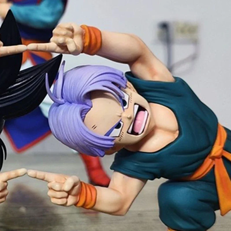 10cm Dragon Ball Z Anime Son Goten Figure Gotenks Trunks Combined Body Action Figures PVC Statue Collection Model Toys Gifts