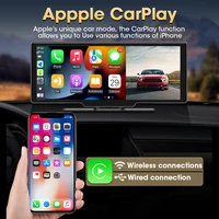 Jansite Système intelligent de voiture portable universel 10,26 pouces, autoradio stéréo, écran HD, GPS Navi WIFI pour Apple CarPlay Android Auto, lecteur multimédia BT, Mirror Link, AUX, FM, Navigation GPS, Vision nocturne 6