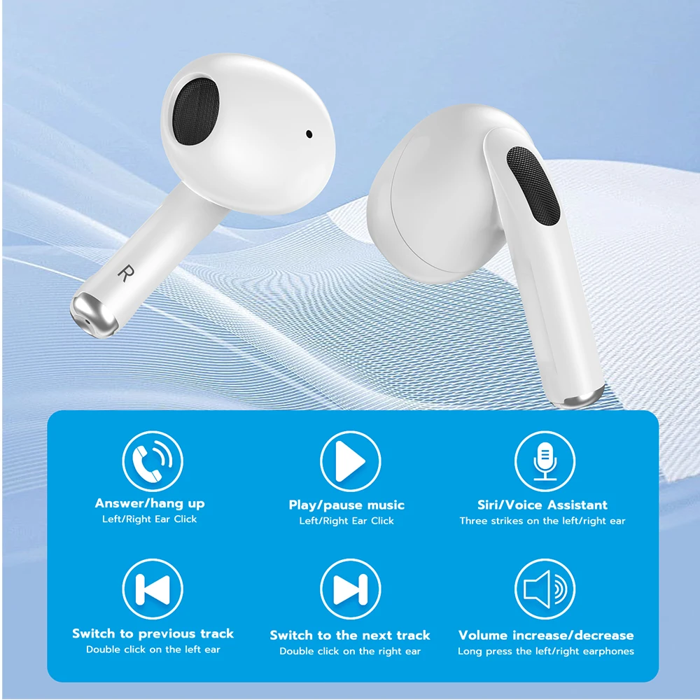 GOOJODOQ TWS-A6 pro wireless headphones Bluetooth Earphones Touch Control Sport Headset Stereo Earbuds For Phone images - 6