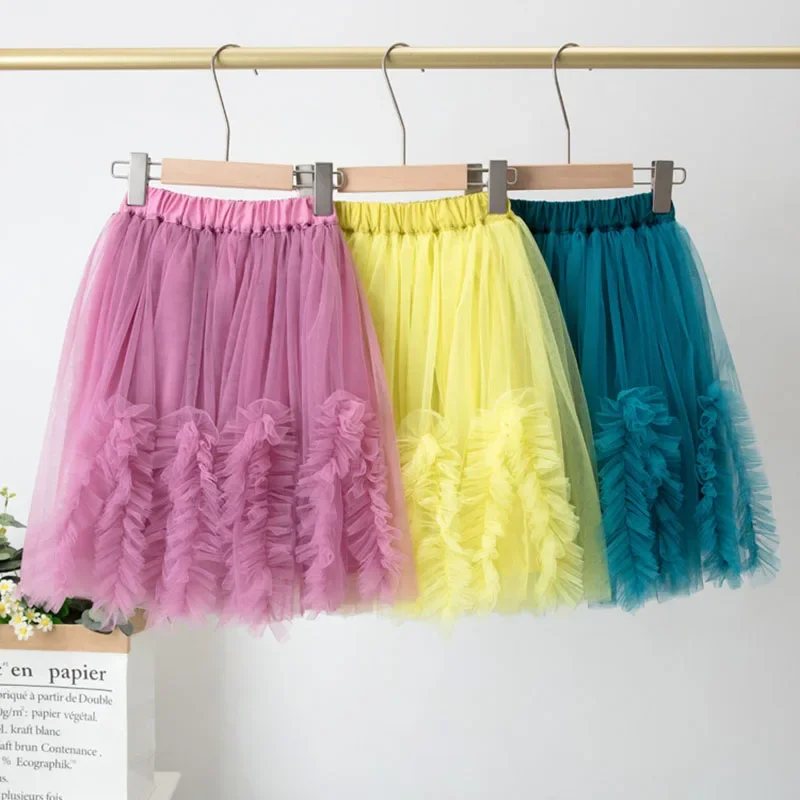 Teen Girls Skirts Embroidery Kids Sequin Skirt for Girls Summer Dance Long Skirt Princess Elastic Waist Child Clothes