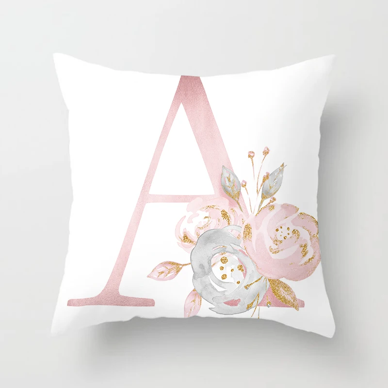 

Pillow Cover home decor pink Letter rose Printed Cushion Covers body Pillowcase Decorative Sofa Throw Pillows Polyester 45*45cm