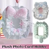 Diy Plush Lace Poker Card Holder Kpop Photocard Case Ribbon Bow Lolita Sweet Toploader Anime Itabag Ornament Id Card Display New 2