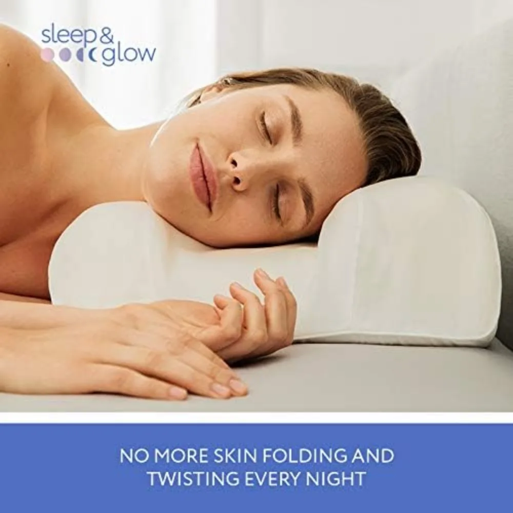 Omnia Anti-Aging Beauty Pillow Fights Sleep Wrinkles with Orthopedic Height Adjustable Memory Foam for Sleeping on Back and Side 3