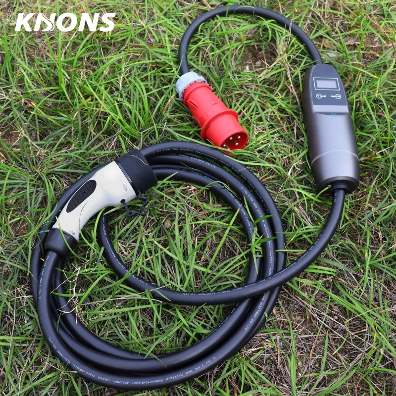 

Khons Mode Level 2 Ac Ev Charging Box 16A 32A Home Portable EV Charger 22kw 11kw 7kw with Type 2 or Type 1 Plug