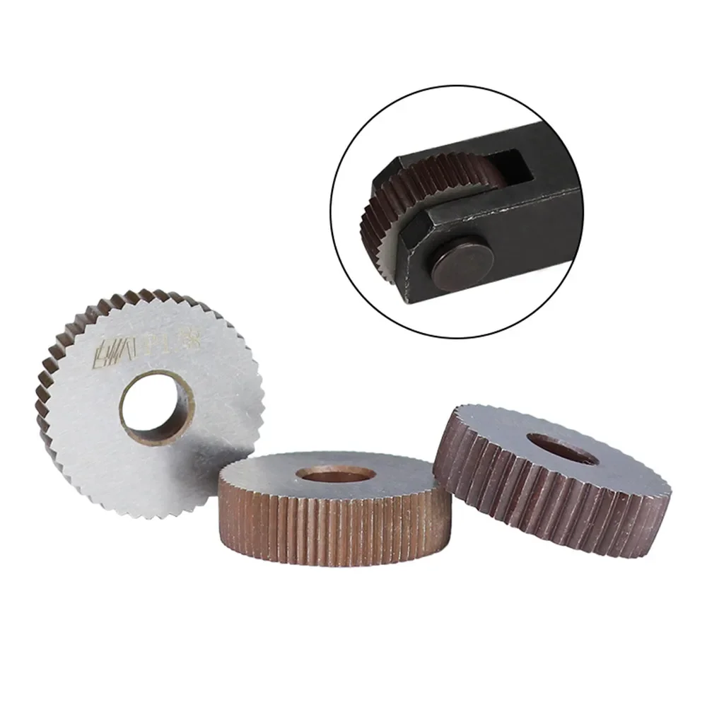 2pcs 1.5mm hss anti slip single straight coarse diameter 28mm for metal lathe wheel tools knurling