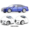 1/32 Audi A6 Quattro Toy Car Model JKM Diecast Alloy Miniature Sound & Light Free Wheels Collection Gift For Children Boys Kid 3