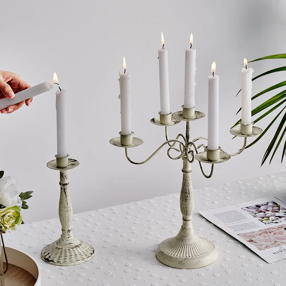 Candle Holders Nordic Creative Metal Candlestick Centerpieces Road Lead Candelabra Centerpieces Wedding Christmas Decor Love Gift