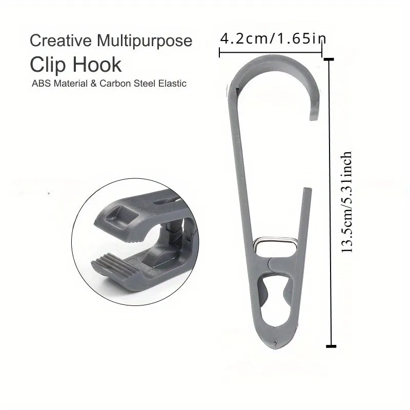 1pc Large Laundry Hook, Clothes Towel Pins Clips, Multipurpose Clothes Clip Hook, S-shape Hook for Clothing Drying Rack