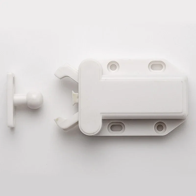 2 Set Cabinet Latches Push To Open Door Drawer Cabinet Self-locking Cupboard Suction Catch Rebound Device Anti-flapping LockFree