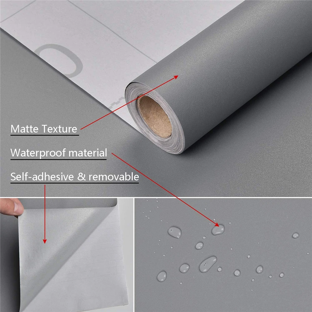 waterpoof fosco papel de parede branco cinza 03
