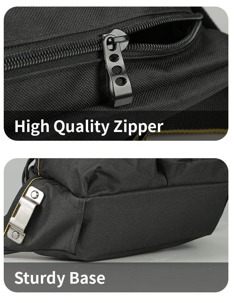 1 Stück verdickte Elektriker-Werkzeug-Hüfttasche, multifunktionale Breitband-Wartungswerkzeugtasche aus Oxford-Stoff – Detail 8