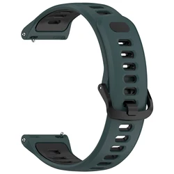 Silicone Wristband Bracelet for Smartwatches - Stylish and Durable Watchstrap Accessory (Olive Green Black)