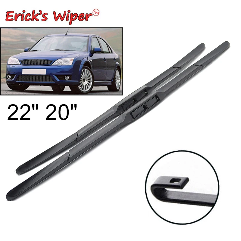 

Erick's Wiper LHD Front Wiper Blades For Ford Mondeo MK3 2001 - 2007 Windshield Windscreen Clean Window Car Rain Brushes 22"+20"