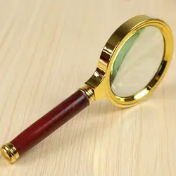 Premium High - Definition Metal Magnifying Glass, Ideal for Reading and Experiments (Gold)