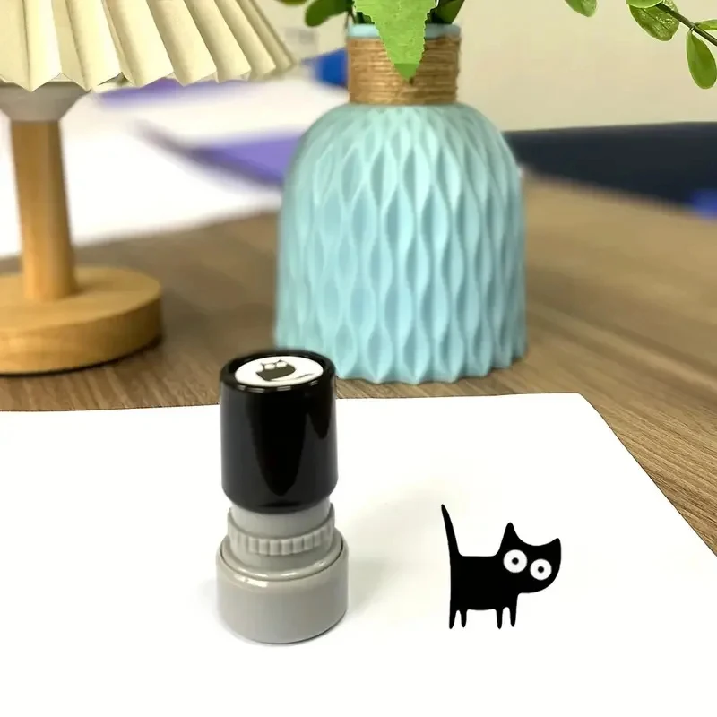 4 가지 스타일 귀여운 검은 고양이 스탬프 DIY 스크랩북 장식 일기 콜라주 카와이 편지지 사무실 학교 용품