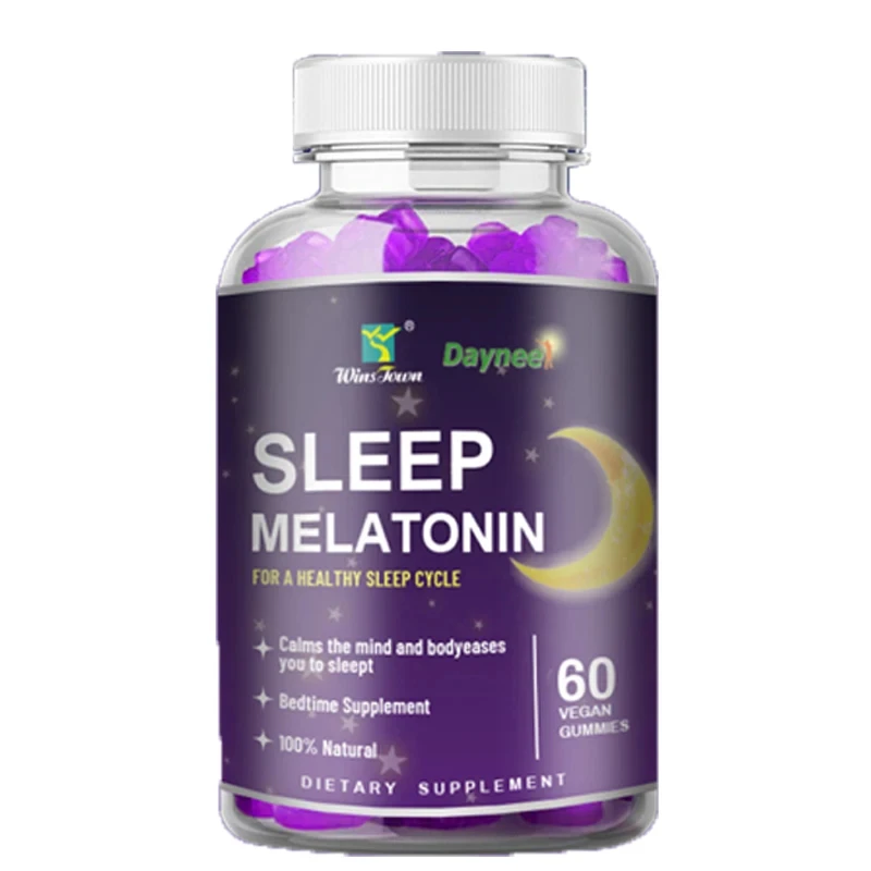 

60 capsules of Melatonin jelly helps calm down reduce stress solve sleep problems strengthen immunity