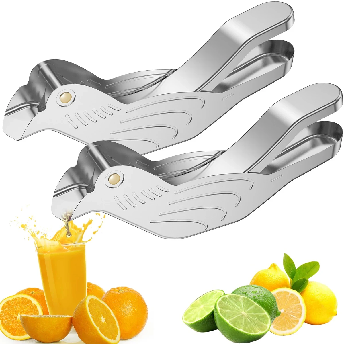 1 PC Manual Lemon Juicer Stainless Steel Lemon Squeezer Bird Shape