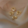 Stainless Steel Huggie Hoops Small Dainty Classic Gold Color Earring Minimalist Korean Style Jewelry Gift Earrings for Women MOM 5