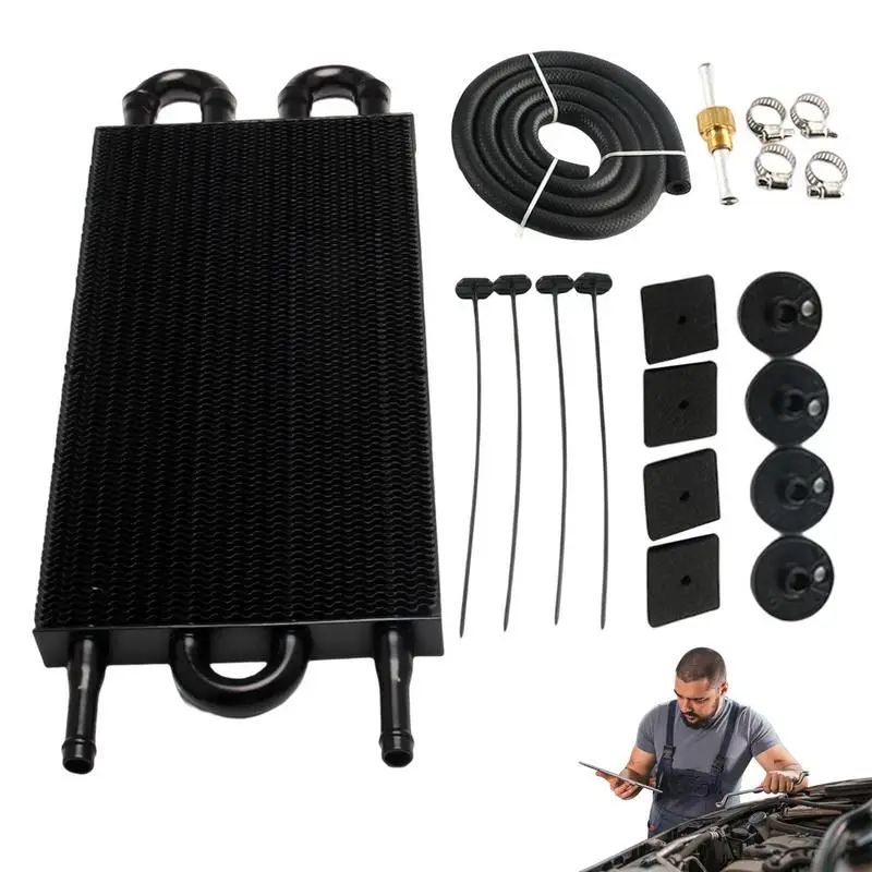 Radiatore In Alluminio Durevole 4/6/8 File Radiatore Olio Motore Per Auto Radiatore Di Raffreddamento Sostituzione Radiatore Trasmissione Universale