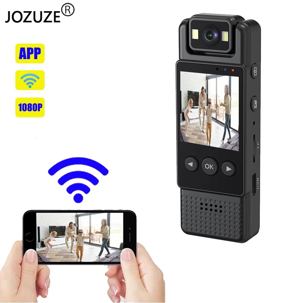 JOZUZE MD17 Wifi Mini Camera 1080P Portable Digital Video Recorder Worn Police Small Body Cam Night Vision DV Miniature Camcorde