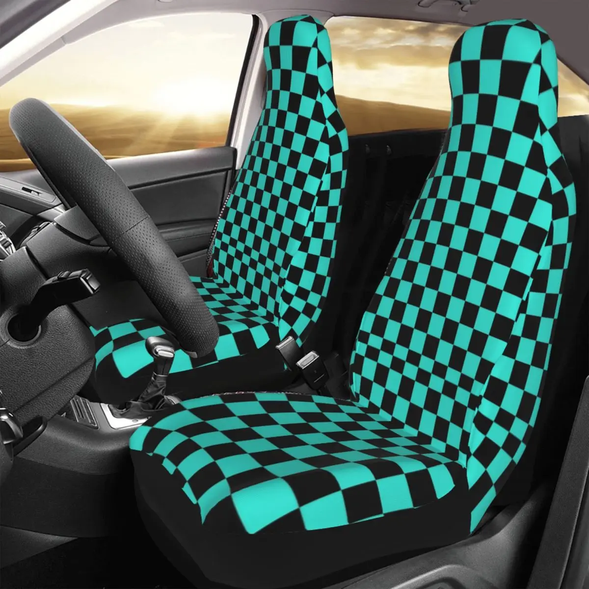 Black Yellow Checkered Car Seat Cover Geometric Tartan Plaid Seat Covers  Fit For Cars Trucks Suv Auto Protector Accessories 2pc - Automobiles Seat  Covers - AliExpress