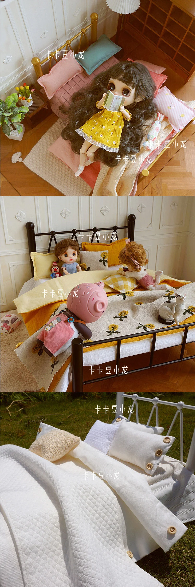 1/6 1/12 Doll House Model Furniture Accessories Cotton