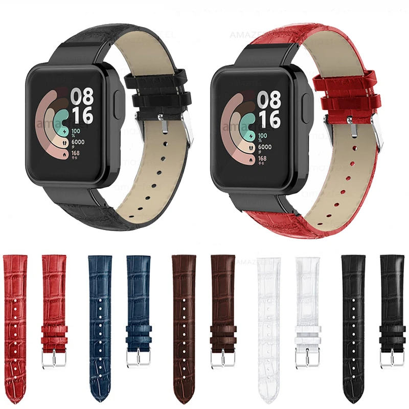 Ремешок кожаный для Xiaomi Redmi Watch 2 Lite сменный Браслет из натуральной кожи
