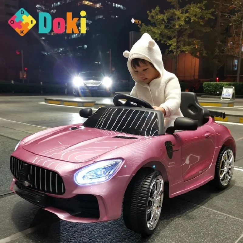 Doki Children's Electric Car With Four-wheeled Remote Control Car Baby Swing Toy 1-6 Years Old Ride On Electric For Kid