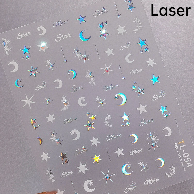 Elegant Starlight Glitter Rhinestone Nail Art Stickers