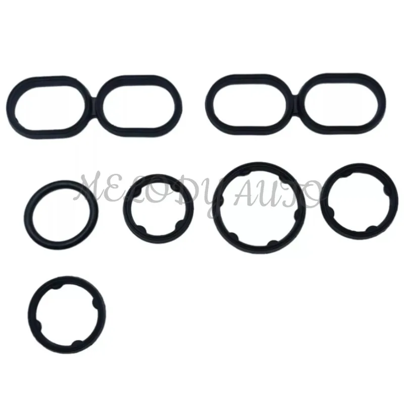 10 Sets 68191356AA 7PCS/Set Oil Cooler Filter Adapter O-ring Seal Kit For 2014- Dodge Ram Chrysler Jeep 3.6 V6