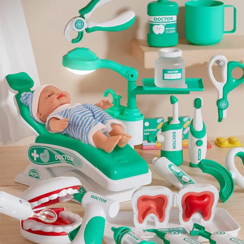Play House Toys Dental Chair Kids Dental Learning Toy Educational Dentist Doctor Playset for Toddlers 2-4 for Kids Boys