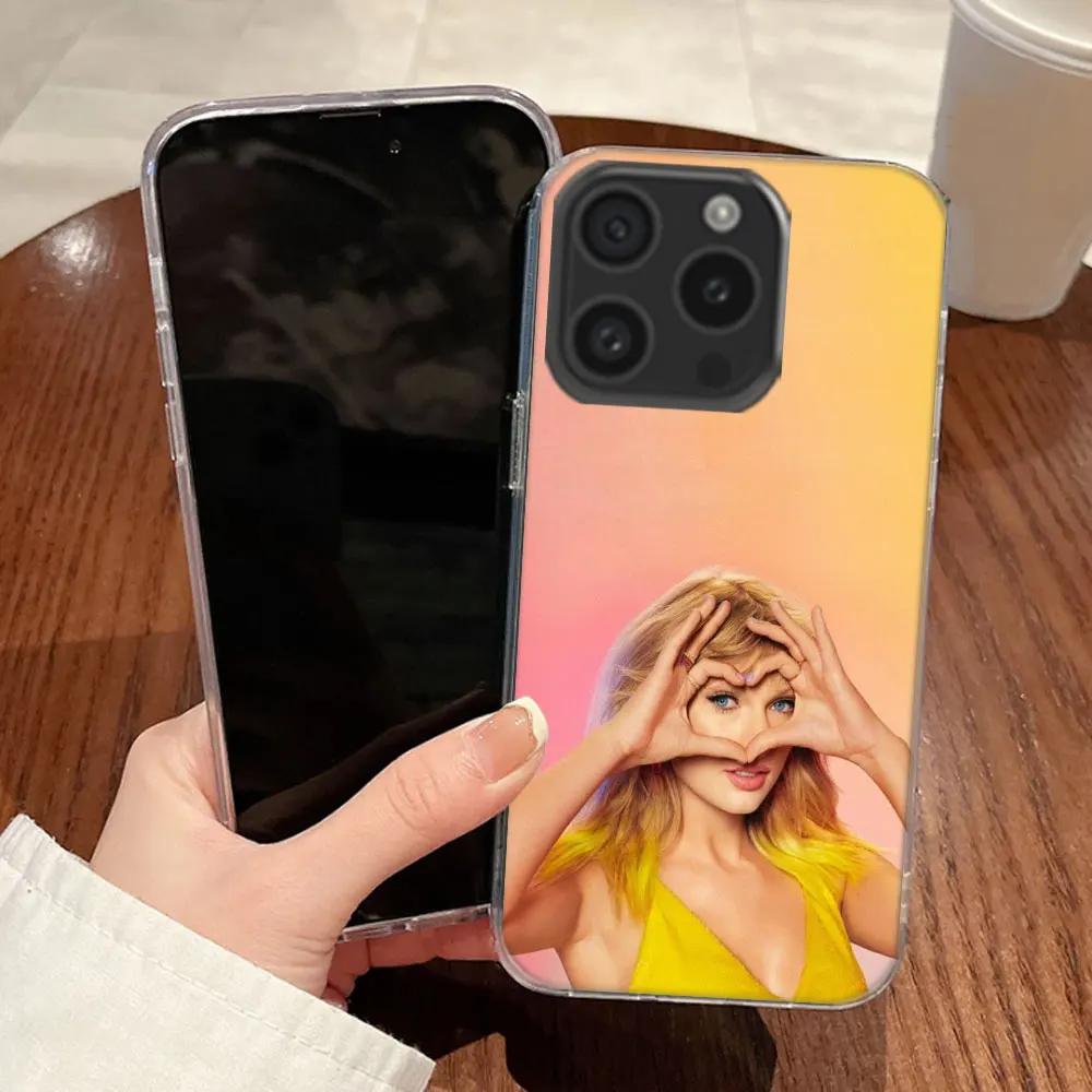thumbnail image 1 of Funda de teléfono transparente T-Taylors S-Swifts para Aplee iPhone 12 13 Mini 14+ 15 Plus 16 Pro Max Funda 11 Pro X XS Max Coque Hard PC Cell, 1 of 5