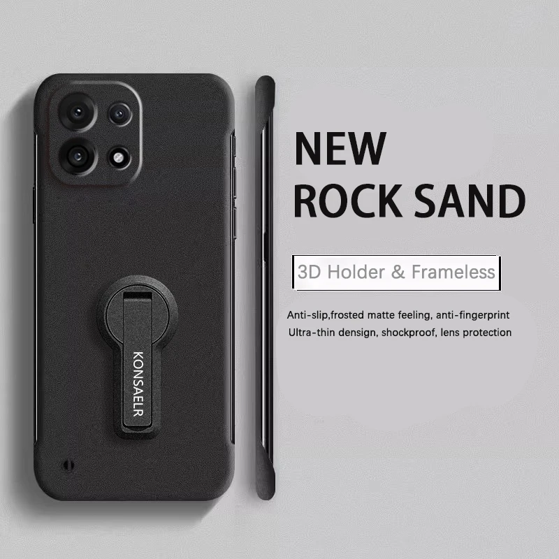 Borderless 360° Shockproof Bracket Cover Bumper Case